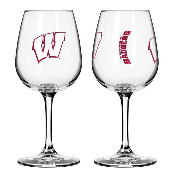 12 oz NCAA Wisconsin Badgers Gameday Stemmed Wine Glass