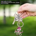 thumbnail image 2 of 2PCS Cute Octopus Crystal Rhinestones Keychain Animal Keyring Car & Bag Accessory Charm Pendant Gift, 2 of 5