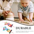 thumbnail image 2 of OUNONA 2Pcs Toy Clown Marionette String Flexibility Exercise Multi-colored Wood, 2 of 4