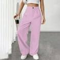 thumbnail image 5 of BLOCLOALO Dress Pants Baggy Pants Womens Casual Wide Leg Dress Pants High Waist Tailored Down Trousers with Pockets Wide Leg Pants Palazzo Pants Comfortable Pants Purple Xxl, 5 of 8