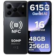 DOOGEE Android 16 Cell Phone Unlocked 48GB+256GB,Dual SIM Unlocked Phone with Gemini AI,50Mp+8Mp,6.56"HD+ 90Hz Display,6150mAh Battery,NFC