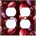 thumbnail image 3 of Metal Light Switch Plate Cover Macaron Fruit Cherry Strawberries French Desserts CAK021, 3 of 13