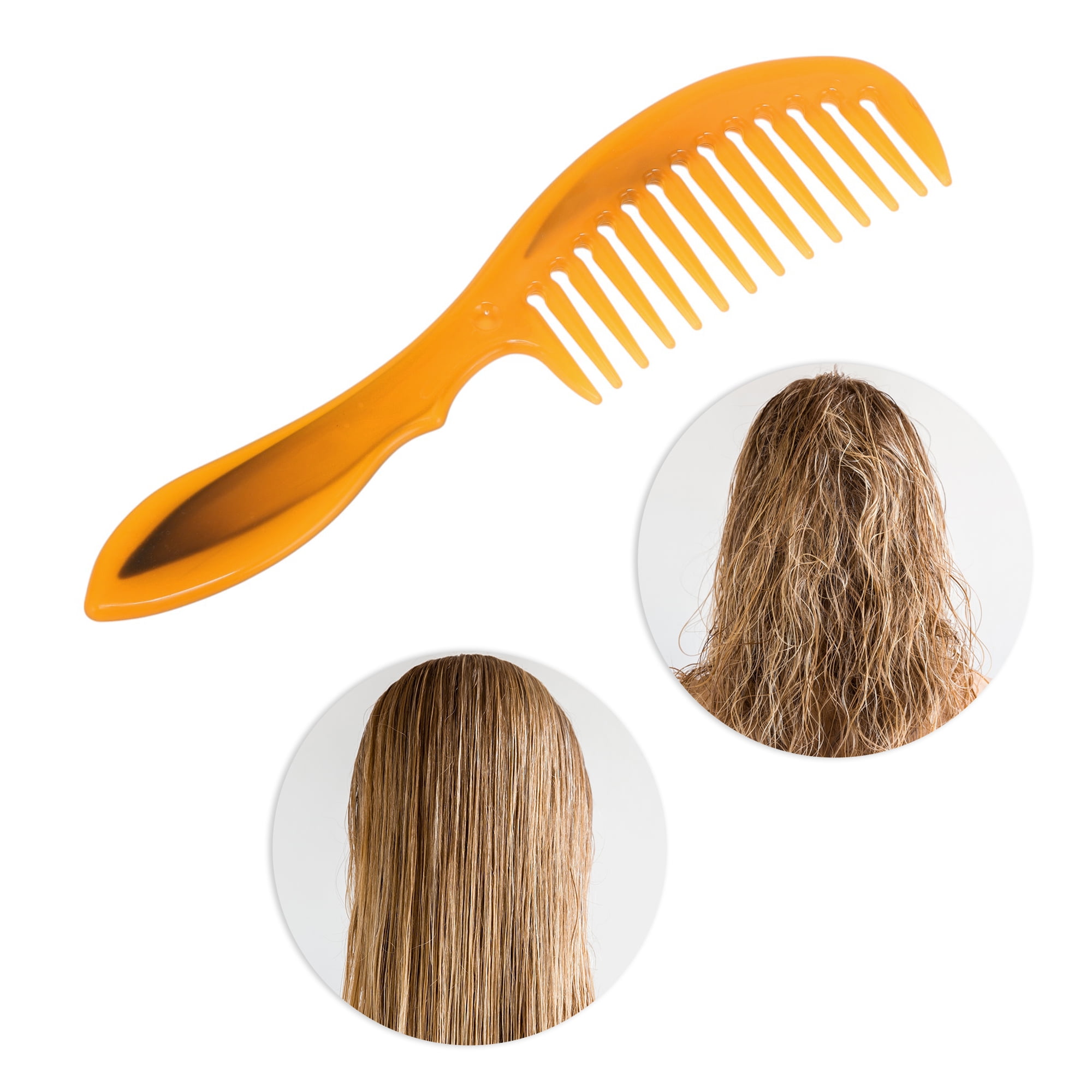 Unique Bargains 1 Piece Women Comfortable Tendon Comb in Orange Color for All Hair Types