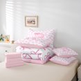 thumbnail image 6 of jejeloiu Cute Personalized Gifts 7-Piece Twin Bedding Sets,First Letter R Bedding Comforter Set For Bow Lover Reversible, 6 of 8