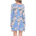 thumbnail image 2 of Aiyino Women Casual Swing Dresses Beach Cover up Loose Long Sleeve Midi Dress with Pocket, 2 of 5