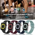 thumbnail image 7 of Silicone strap For Apple Watch band 40mm 44mm 45mm 41mm 38mm 42mm sport wristband bracelet iWatch series 7 6 5 4 3 se, 7 of 7