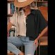 thumbnail image 5 of Blusas Casuales Clásicas de Corta para Mujer, Estilo Hawaiano, para Vacaciones en la Playa, Color Negro Albaricoque XL, 5 of 6