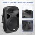 thumbnail image 3 of LyxPro 15'' Active PA Rechargeable Battery Loudspeaker, Bluetooth, MP3, USB - Black, 3 of 5