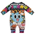 thumbnail image 2 of Amazing World of Gumball Baby Long Sleeve Footless, Infant Playsuit Romper Jumpsuits for Boys Girls, 2 of 8