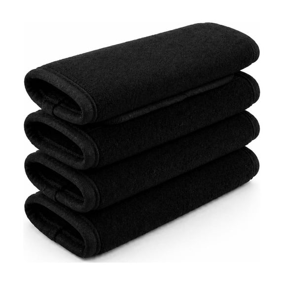 Stcellnmex 4 Pcs Seat Belt Covers 2.4x5.7 Inch Black Soft Breathable Anti Slip for Car Stroller