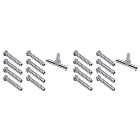 

20Pcs Stainless Steel Stemball Swage Stud Dead Ends Threaded Stud with Cable Tensioner for 1/8Inch Cable Railing Kit