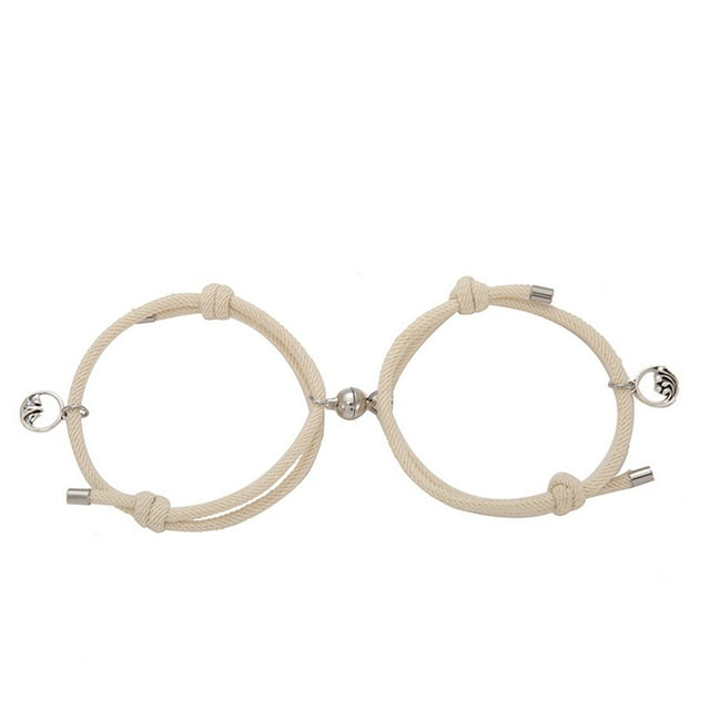 Pulseras magnéticas tejidas de acero inoxidable para parejas, correa de mano para joyería Wmkox8yii shlkj120
