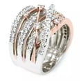 thumbnail image 3 of K-KED Personalized Rose Gold Silver Crystal Cross Ring Women Party Delicate Jewelry Gift Sz5-12-12-Rose Gold, 3 of 9