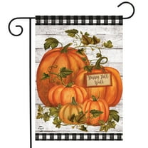 Briarwood Lane Happy Fall Y'all Pumpkins Farmhouse Garden Flag