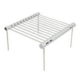 thumbnail image 1 of 1 Set Portable Camping Grill Folding Stainless Steel Charcoal BBQ Grill For Picnic Outdoor Stainless Steel Pipe Barbecue Bracket, 1 of 12