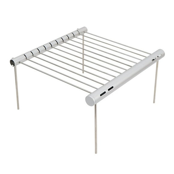 1 Set Portable Camping Grill Folding Stainless Steel Charcoal BBQ Grill For Picnic Outdoor Stainless Steel Pipe Barbecue Bracket