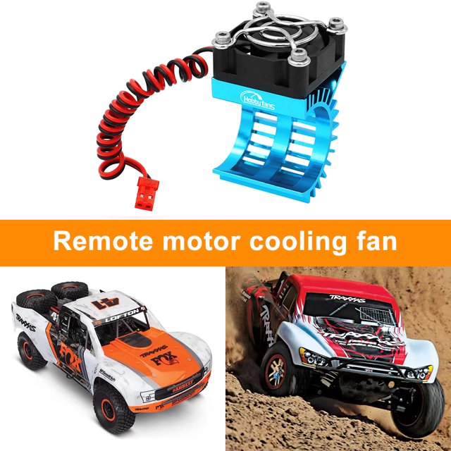 Disipador De Calor Del Motor Disipador De Calor Del Motor Disipador de calor de motor sin escobillas con ventilador de refrigeración de 5 V para coche RC 1/14 1/16 1/18 (azul)