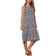 thumbnail image 4 of Vestido de verano sin mangas bohemio de estampado ikat para mujer, vestido midi casual de tanque con bolsillos, color negro, talla S, 4 of 6