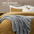thumbnail image 6 of EVERGRACE Jacquard Boho Sherpa Fleece Throw Blanket for Couch, Super Soft Cozy Fuzzy Plush Blankets for Winter, Reversible Thick Warm Blanket for Bed, Sofa, Living Room, Grey, 60'' x 80'', 6 of 7