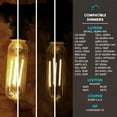 thumbnail image 4 of Luxrite Vintage T9 LED Tube Light Bulbs 60W Equivalent, 3000K Soft White, 550LM, Dimmable, 5W, UL, E26 Base 6 Pack, 4 of 7