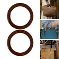 thumbnail image 4 of Baohd 2 Pcs Poignées de Sac à Main pour Femmes Ceinture de Remplacement DIY Fait Main pour Sac à Main Marron Rond, 4 of 9