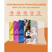 HPRT CP4100 4x6 Photo Printer(108 Sheets & 2 Ribbons) Full-Color Thermal Dye Sublimation Wi-Fi Printing, Instant Picture Printer for Phone, AR Video, Fun App, Home Use, Beige