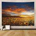 thumbnail image 2 of Tapiz de girasol para colgar en la pared, diseño de flores, campo floral, arte estético para adolescente, dormitorio, sala de estar, decoración de plantas naturales, decoración del hogar, amarill, 2 of 5
