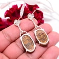 thumbnail image 4 of Natural Mariam Jasper Designer Handmade 925 Sterling Silver Earring 1.76" E83713, Christmas Gift, 4 of 4