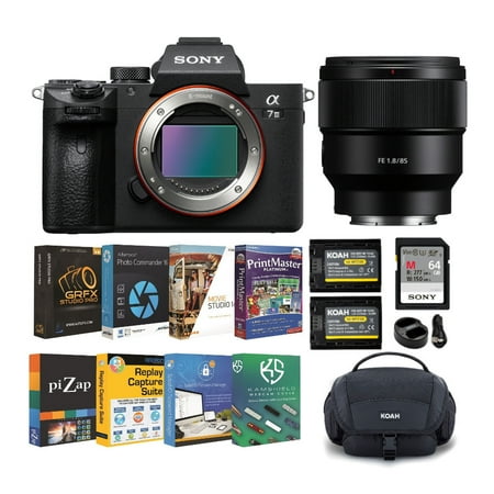 Image of Sony Alpha a7 III Full Frame Mirrorless Camera with 85mm Lens & Accessory Bundle