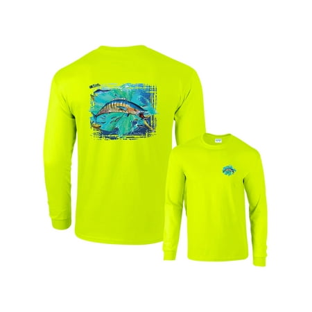 Wahoo Shorts - Wahoo Splash Fishing Long Sleeve T-Shirt