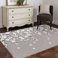 thumbnail image 3 of Vintage Floral Area Rugs 3'x5', Washable Small Throw Rugs for Living Room Bedroom, White Cherry Flowers Blossom Spring Gray Indoor Outdoor Rug Non-Slip Low Pile Carpet Runner Reversible Floor Mats, 3 of 8