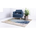 thumbnail image 4 of Unique Loom Estrella Tapis de Couleur Claire 5' x 5' Carré Bleu/beige, 4 of 15