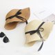 thumbnail image 2 of Sombrero de paja para niñas, sombrero flexible de playa para verano, sombrero de visera de viaje de ala ancha para niños con lazo para niñas de 9 a 18 años, 2 piezas, 2 of 4