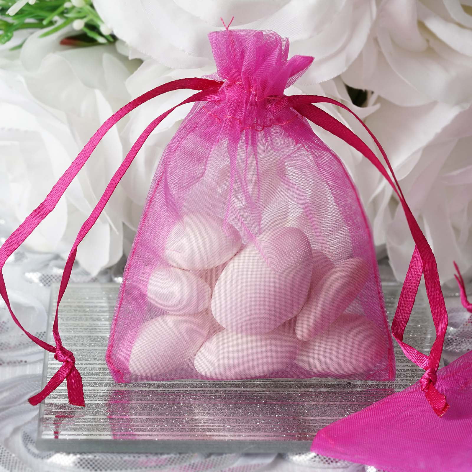 10pcs Organza Gift Bags Jewellery Pouch Wedding Party Candy Pouch Crafts Decor 