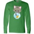 thumbnail image 3 of Inktastic Cute Cat, Little Cat, Kitty, Kitten, Fish Bowl Long Sleeve T-Shirt, 3 of 5