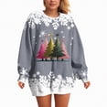 thumbnail image 5 of Towmus Womens Crewneck Long Sleeve Merry Christmas Graphic Sweatshirts Christmas Tree Bright Graphic Pullover Tops, 5 of 7