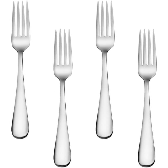 Salad Forks/Dessert Forks Set of 12 18/10 Stainless Steel Flatware Mirror Finish Dishwasher Safe TAA HubZone, Buy American Compliant Annapolis Silverware Made by Sherrill Manufacturing