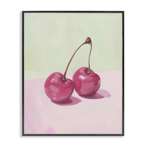 Stupell Industries Modern Luminous Cherries Still Life Black Framed Giclee Art, 11 x 14, by Arlington Prints