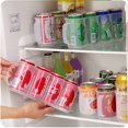 thumbnail image 3 of Caja de almacenamiento para latas fácil de abrir, suministros de cocina, caja de almacenamiento de bebidas para refrigerador, 4 secciones, 4 Uds. JM, 3 of 5