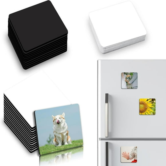 EAPIKON 12 Sets Metal Sublimation Magnets Blank, 5cm Square Personalized Refrigerator Magnetic Sticker for Whiteboard, Decorative Fridge Magnet for Kitchen Home Decor DIY