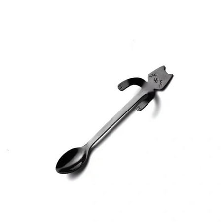 

SUWHWEA 1 Piece Cute Cat Spoon Long Handle Spoons Flatware Drinking Tools Kitchen Gadget On Clearance