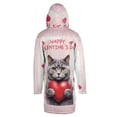 thumbnail image 2 of Happy Valentine's Day British Shorthair Brings Love Heart All Over Print 3D Hooded Duffle Toggle Coat Cat Lover Kitten Owner Gifts - 02028, 2 of 6