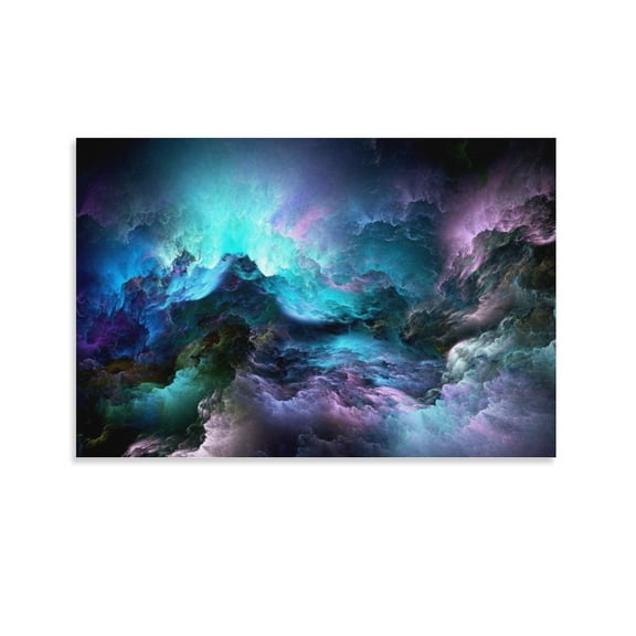 Abstract Glowing Clouds Wall Art Canvas Art Poster And Wall Art Picture Print Modern Family Bedroom Decor Posters,Unframe-style,08x12inch(20x30cm)