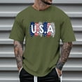 thumbnail image 5 of JLFKNG Mens T-Shirts Independence Day Style Usa Flag Printed Patriotic Shirts For Men Short Sleeve Crew Neck Breathable Loose Fit Suitable For Vacation, 5 of 5