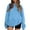 Blue, variant on Kixjoy Hoodies for Women Fashion Button Long Sleeve Hoodies Casual Floral Print V Neck Sweatshirts Soft Loose Fit Winter Womens Hoodies Pullover, Navy XXL