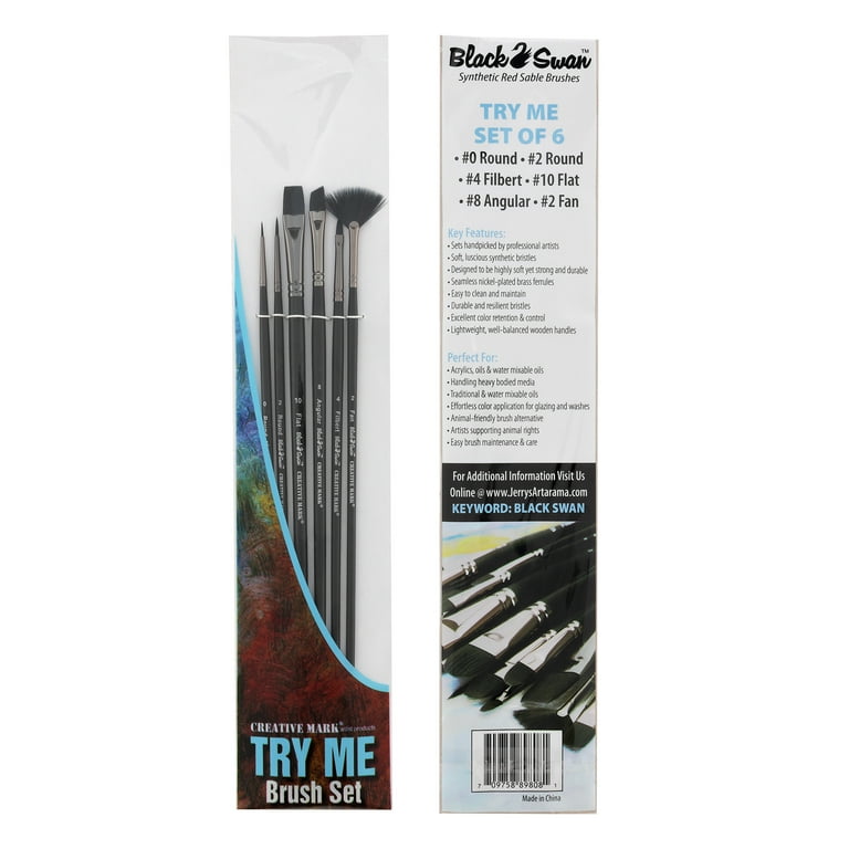 Brush Set, Natural Bristle #6/0 - #2 Brush Set, Natural Bristle #6/0 - #2