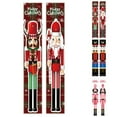 thumbnail image 2 of Coxeer Christmas Porch Sign Nutcracker 1 Pair Vertical Front Door Banner Porch Banner, 2 of 10
