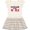 Natural with Stripes, variant on Inktastic Cleveland Vs. the World Blue and Red with Baseball Girls Toddler Dress