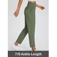 thumbnail image 3 of Pantalones BALEAF para mujer, de viaje, ligeros y elásticos, color verde militar, talla L, 3 of 7