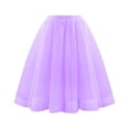 thumbnail image 2 of Women's High Waist Flowy Layered Short Skirt A Line Ruffle Festival Dance Casual Skirt Light Purple S, 2 of 4